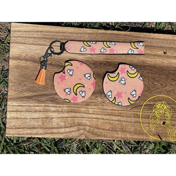 Anime Sailor Moon Car Coasters & Keychain | Car Accessories | Car Coaster - Picture 3 of 10